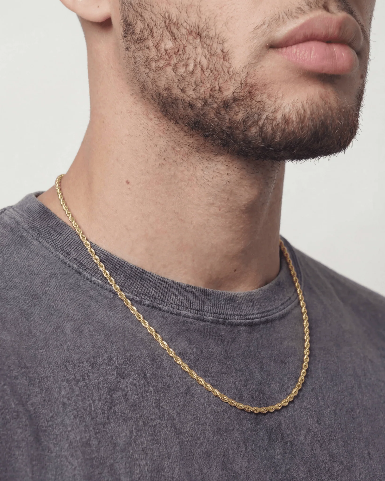 CLEAN ROPE CHAIN. - 3MM GOLD - Image 4