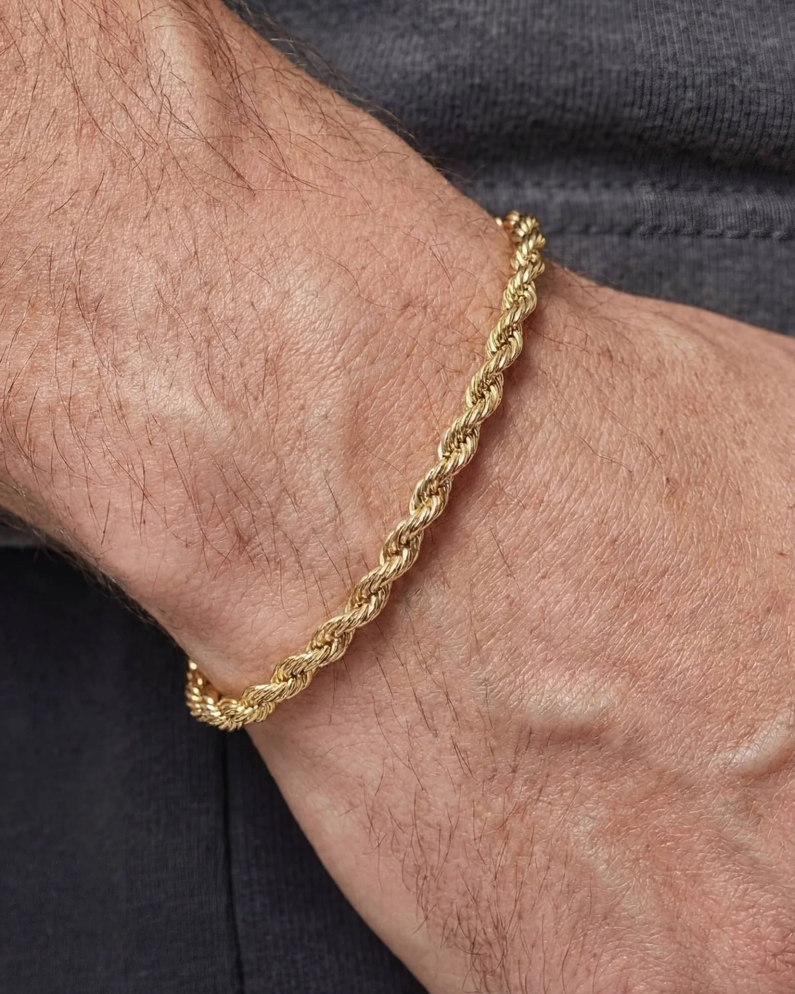 CLEAN ROPE BRACELET. - 3MM GOLD - Image 3