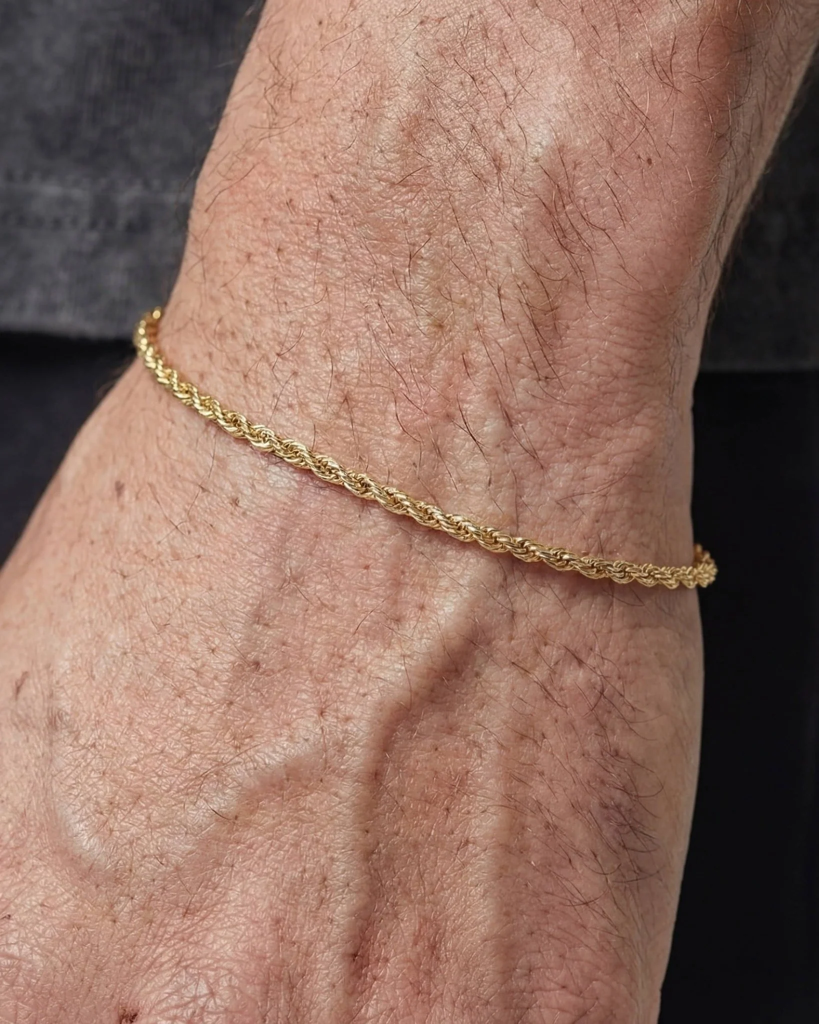 CLEAN ROPE BRACELET. - 2MM GOLD - Image 3
