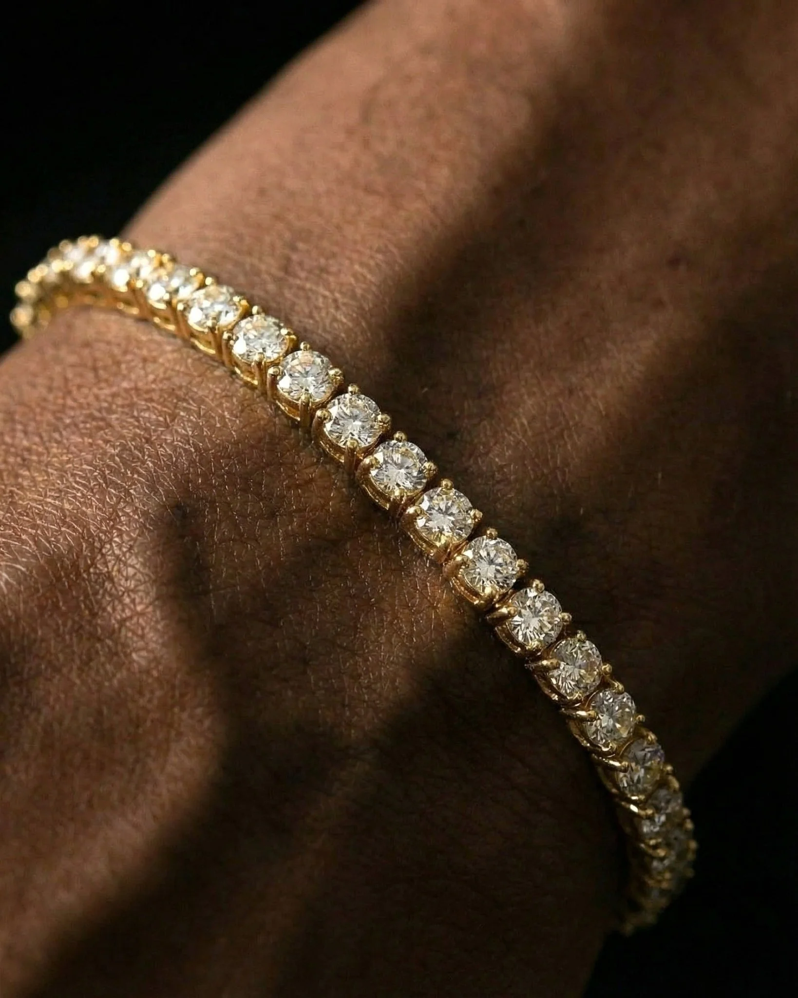 TENNISBOY BRACELET. - 3MM GOLD - Image 3