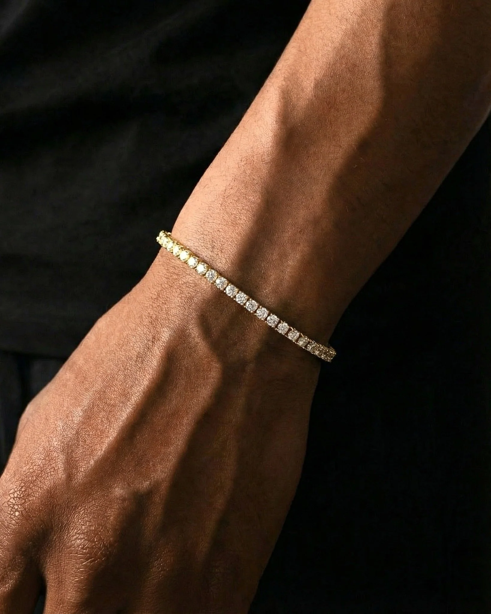 TENNISBOY BRACELET. - 3MM GOLD - Image 5