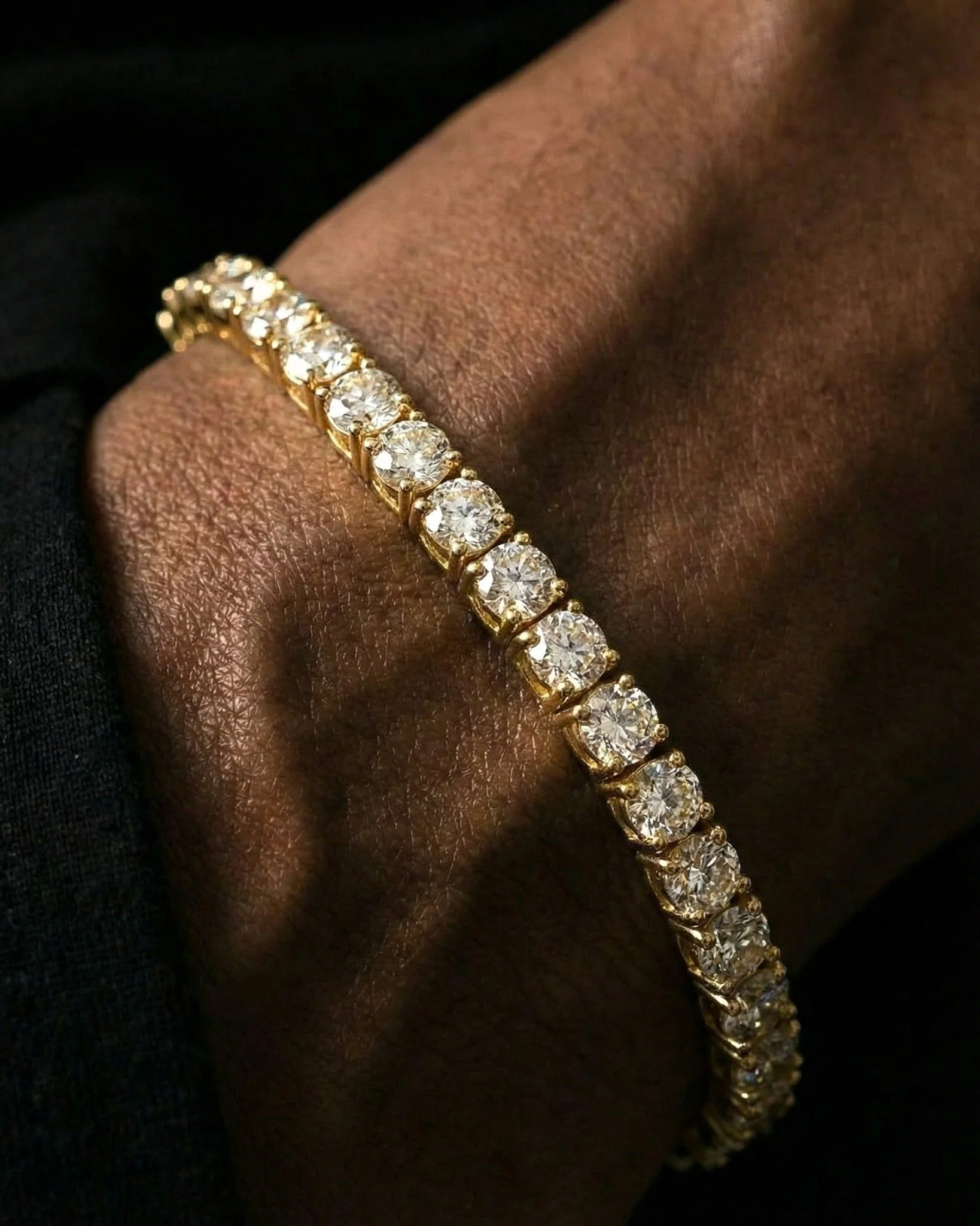 TENNISBOY BRACELET. - 4MM GOLD - Image 3