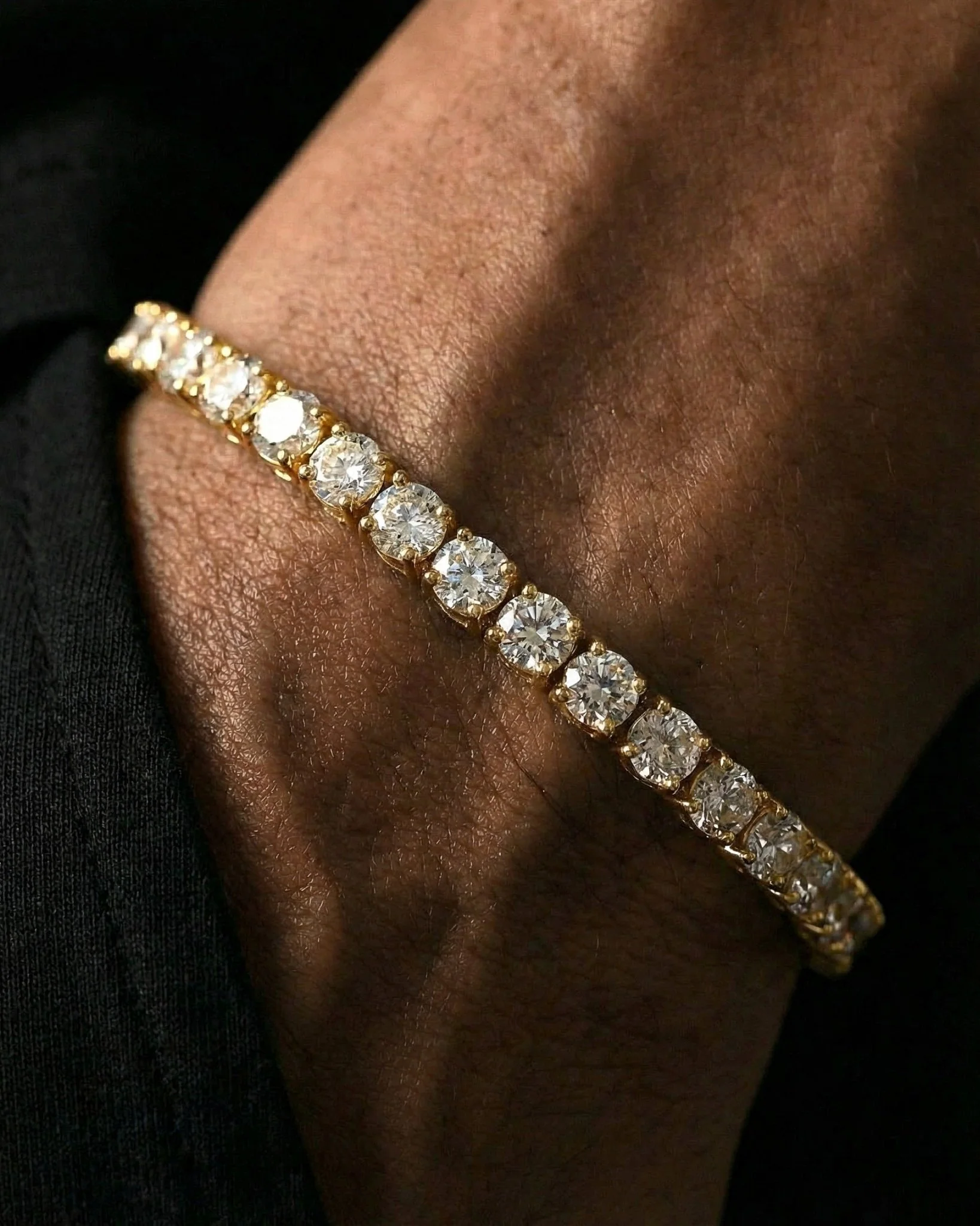 TENNISBOY BRACELET. - 5MM GOLD - Image 3